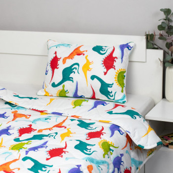 Подушка SELENA 'ДИНО', 50x70 см, со съемным стеганым чехлом на молнии и с внутренней подушкой